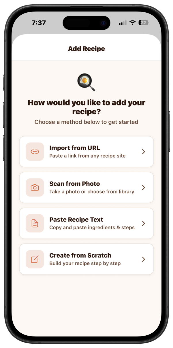 Recipe import and collection