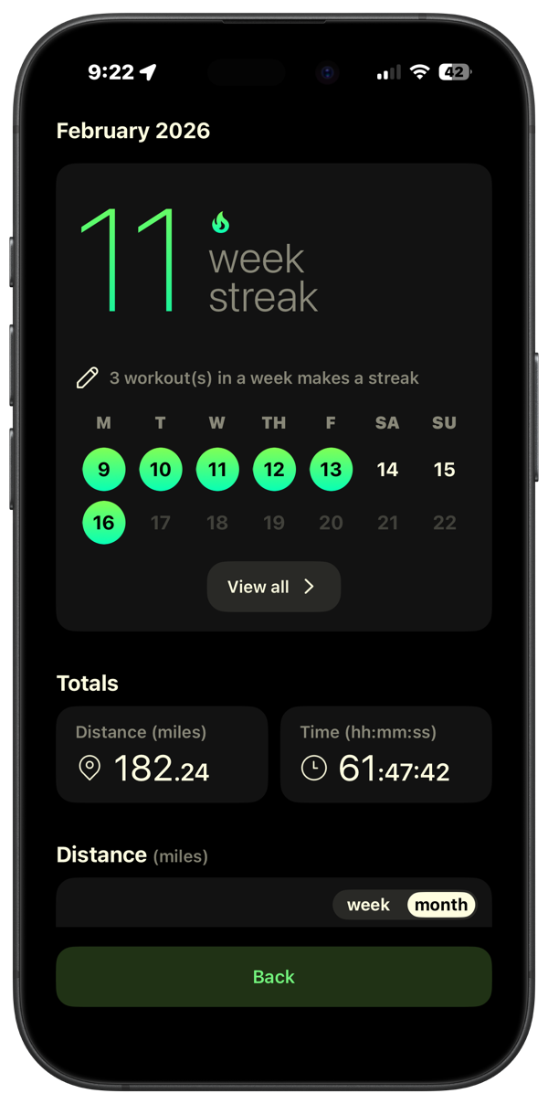 Run history and progress